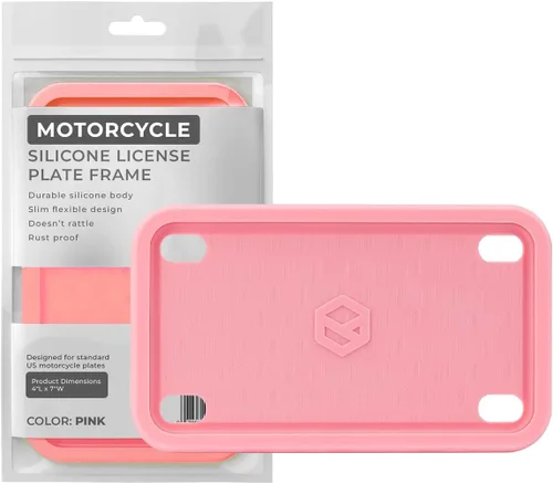 Vista 16 de Rightcar Solutions Marco de matrícula de motocicleta de silicona de alta calidad, a prueba de óxido, a prueba de sonajeros, resistente a la Azul