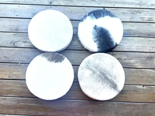 Vista 5 de Tambor chamán pelo de cabra 16", tambor de marco, hecho a mano Handmade drum with natural materials; warm, resonant sound for beginners