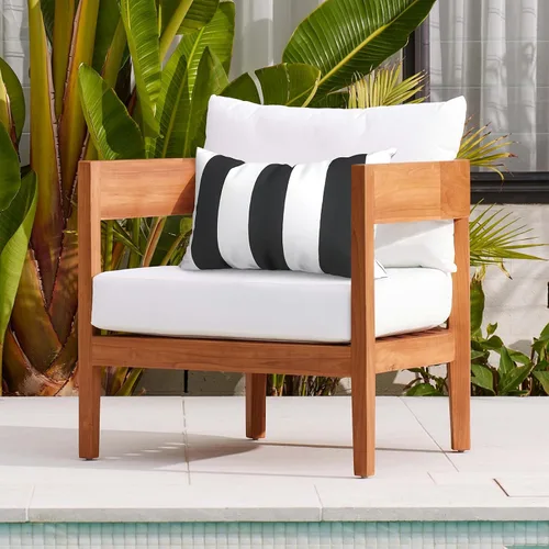 Vista 2 de DYTXIII Paquete de 2 almohadas lumbares impermeables para exteriores con rellenos, 12 x 20 pulgadas, almohada decorativa rectangular para patio