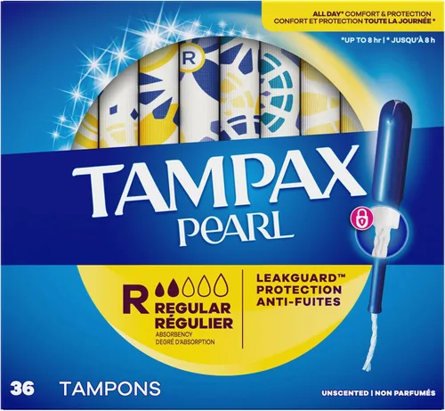 Vista 9 de Tampax Tampones de perlas para mujer, con trenza LeakGuard, absorción regular, sin perfume, 36