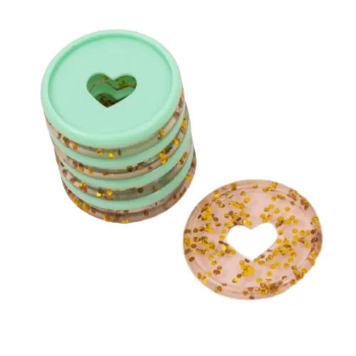Vista 10 de Craftelier - Anillos de Disco M Metálicos con Corte de Troquel en Forma de Corazón para Encuadernación de Scrapbooking para Planners, Agendas