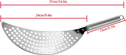 Vista 3 de Escurridor de pasta de acero inoxidable de mano 1 unidad