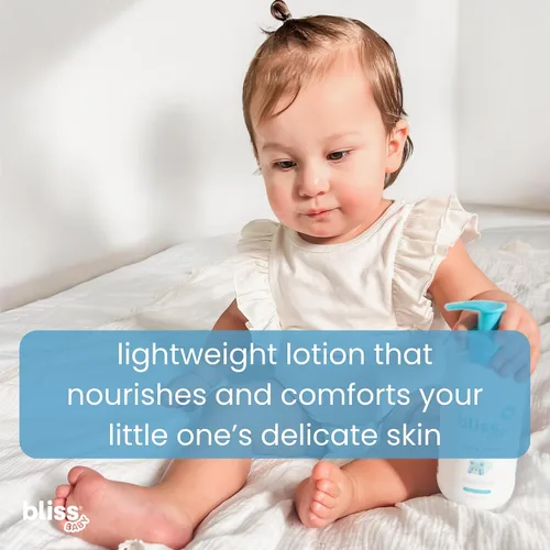 Vista 5 de Bliss Loción para bebé, de alta calidad y sin perfume, para piel seca y sensible, crema diaria hidratante - para bebés, niños pequeños, niños