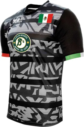 Vista 2 de Jersey México Bravos de León 100% Poliéster NegroGris_Hecho en México