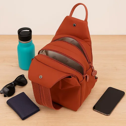 Vista 2 de Bolsa de viaje impermeable de 2 vías, bolsa de hombro convertible Oxford de gran capacidad, mochila con múltiples compartimentos impermeable