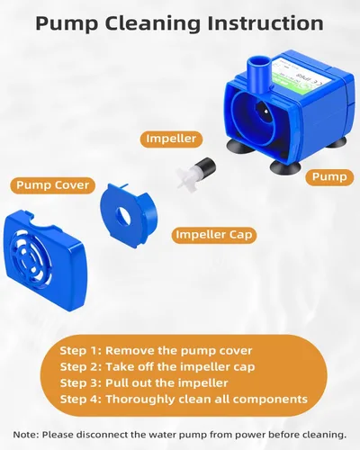 Vista 6 de Fuente de agua de cerámica para gatos, fuente de agua para mascotas con 3 filtros de carbono y 2 bombas de agua, dispensador automático de agua