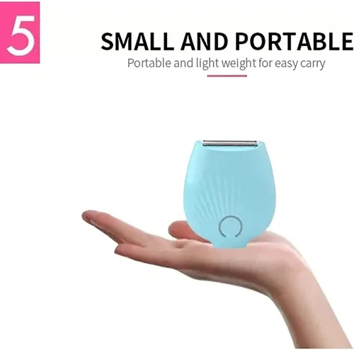 Vista 2 de Maquinillas de afeitar eléctricas para mujer, para axilas, cara, piernas, brazos y bikini, recortadora de bikini recargable e impermeable