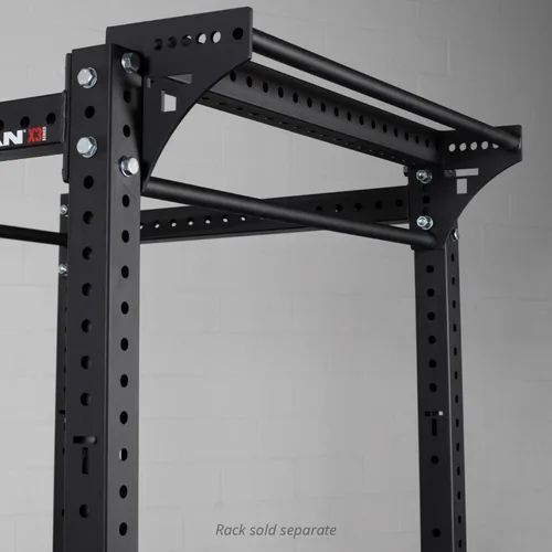 Vista 3 de Titan Fitness Barra estabilizadora de doble dominada montada en bastidor para bastidores de alimentación de las series T-3 o X-3, agarre de 1.260