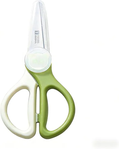 Vista 13 de Tijeras de comida para bebés, tijeras de cocina - Paquete de 2 tijeras portátiles saludables y lindas para niños con bloqueo de seguridad y estuche