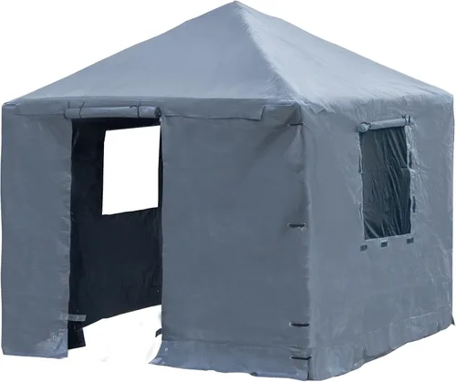 Vista 27 de Sojag Cubierta de invierno para cenadores, accesorio impermeable de 8 x 8 pies con puerta enrollable y paneles ventilados, almacenamiento al aire