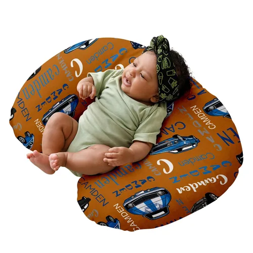 Vista 11 de Funda de almohada de lactancia personalizada con patrón de automóvil, funda de almohada para lactancia materna para biberón o lactancia materna