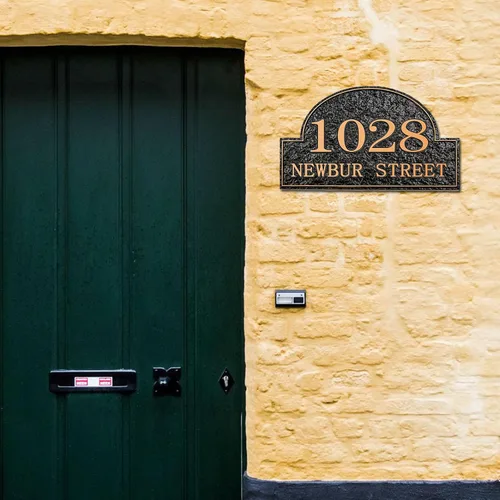 Vista 6 de Placa personalizada de dirección de casa, letrero de dirección de nombre de calle personalizado para números de casa, placa para buzón de garaje