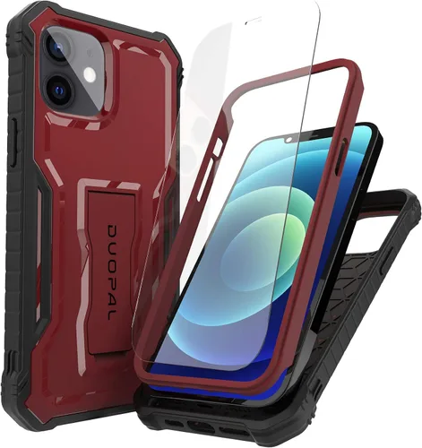 Vista 7 de Funda para Apple iPhone 12, protección de grado militar, a prueba de golpes, con protector de pantalla HD de vidrio templado y soporte compatible