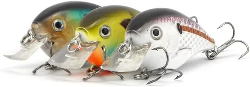 Vista 2 de Crankbait para pesca de lubina pulgadas de buceo poco profundo Crank Bait Square Bill Cranking Señuelos de pesca