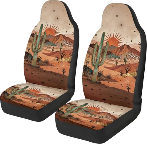Vista 20 de Juego de 2 fundas de asiento delantero de automóvil, con diseño de bandera estadounidense, juego de 2 accesorios automotrices extraíbles, ajuste
