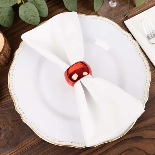 Vista 10 de Efavormart - Servilleteros acrílicos plateados metálicos brillantes (4 unidades)