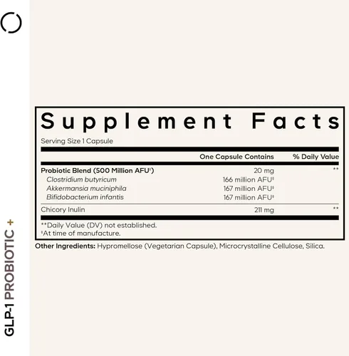 Vista 2 de Codeage GLP-1 Probiotic+ - Probióticos vivos Akkermansia, Clostridium, Bifidobacterium, probiótico de inulina de achicoria, suplemento