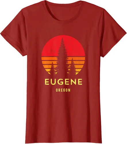 Vista 60 de Camiseta Eugene Oregon, Negro, S