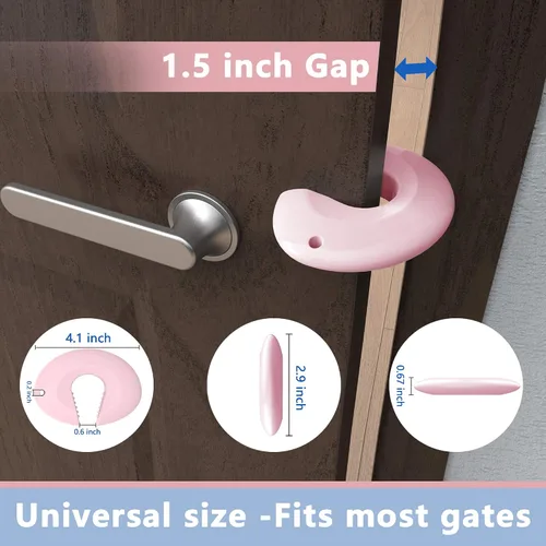 Vista 8 de Protector de silicona para puerta y tope de puerta, protector de pellizco duradero, evita lesiones por pellizcos, puertas de golpe, tope de puerta