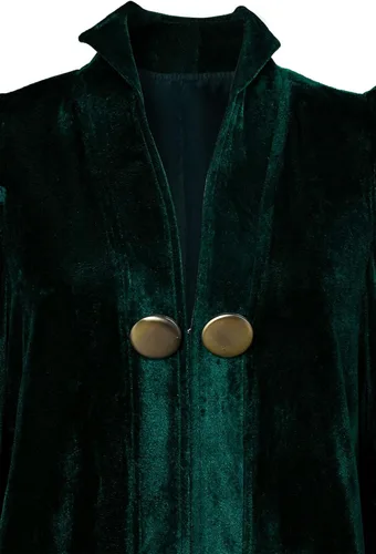 Vista 5 de COSMOVIE Disfraz de bruja de Halloween para mujer disfraz de mago hechicera de bruja capa de bata