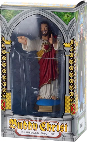 Vista 6 de Fun Costumes Buddy Christ - Figura coleccionable de estatua – 4.75 pulgadas con caja de ventana, embalaje estándar