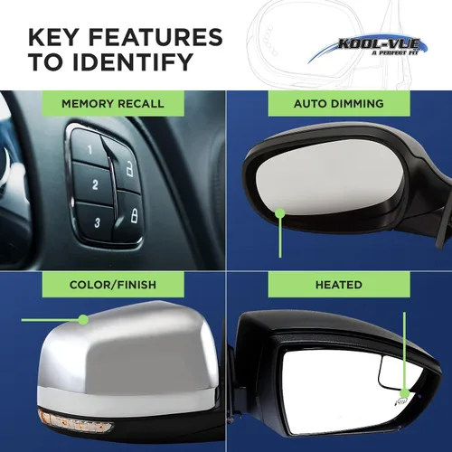 Vista 8 de 96406189 For AVEO 04-07/AVEO5 06-11 MIRROR RH, Manual Remote, Manual Folding, Non-Heated, Paintable, w/o Auto Dimming, BSD, Memory, and Signal