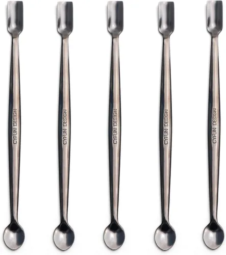 Vista 11 de Juego de 9 cucharas de acero inoxidable 304 para manualidades, álbumes de recortes, polvos de relieve con purpurina, lentejuelas y otros adornos