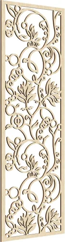 Vista 85 de Caspian Paneles de pared de madera con calado decorativo perforado, 9 3/8 pulgadas de ancho x 24 3/8 pulgadas de alto x 1/4 de alto, cereza