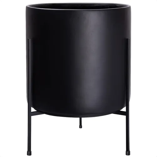 Vista 13 de Macetero moderno con soporte de metal de 8, 10, 12 y 14 pulgadas, para plantas