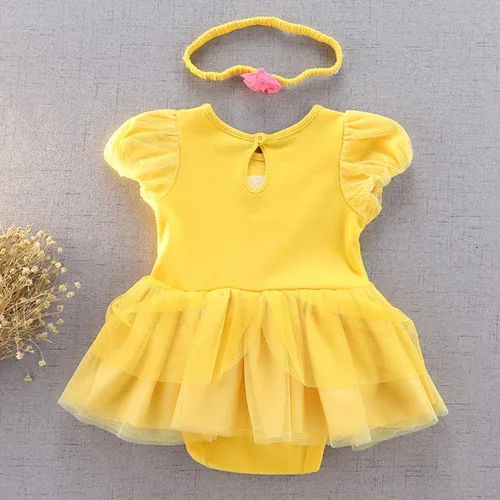 Vista 3 de Disfraces de princesa para bebé, disfraz de cumpleaños, vestido tutú con diadema para Halloween, Navidad, fiestas