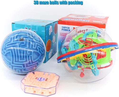 Vista 6 de Bola de juego de rompecabezas 3D y mini cubo, bola de laberinto 3D, rompecabezas de rompecabezas de esfera de globo y entrenamiento de laberinto