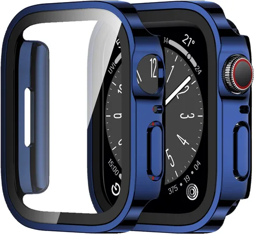 Vista 28 de Amizee Paquete de 2 fundas compatibles con Apple Watch de 1.575 pulgadas Series 6/5/4/SE con protector de pantalla integrado, carcasa rígida