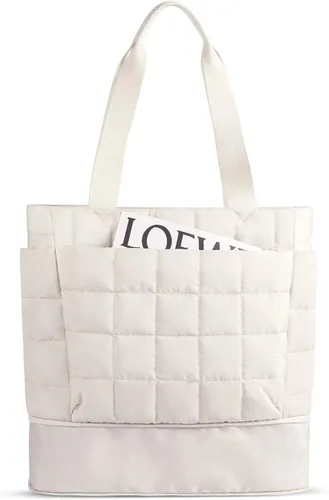 Vista 8 de befen Bolsa de mano para computadora portátil para mujer, bolsa de viaje para enfermera, bolsas acolchadas acolchadas, bolsa de playa ligera e