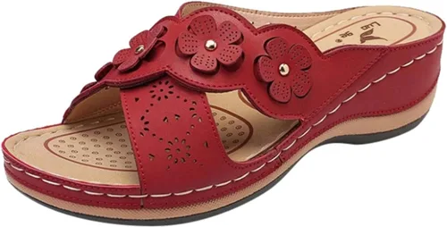 Vista 15 de Sandalias ortopédicas con soporte de arco, sandalias planas para exteriores, estilo bohemio, para caminar, cómodas, elegantes, informales