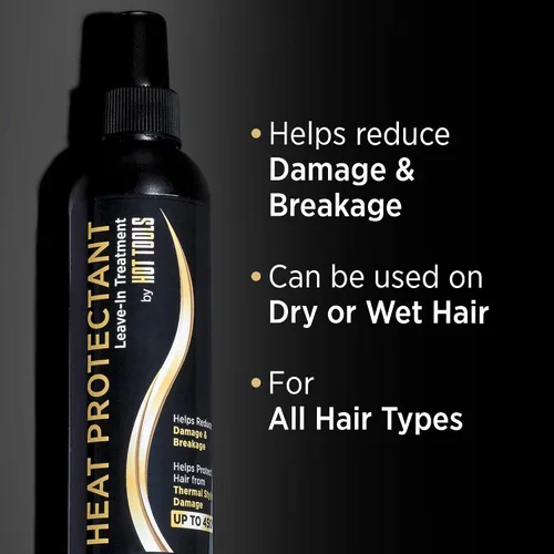 Vista 3 de Hot Tools Spray de tratamiento sin enjuague protector contra el calor del cabello, 8 onzas Protege el cabello de daños térmicos de hasta 450 °F