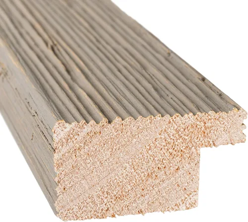 Vista 4 de Marco de fotos de madera real gris de 22 x 48 pulgadas de ancho de 1.5 pulgadas Profundidad del marco interior de 0.5 pulgadas Marco de fotos