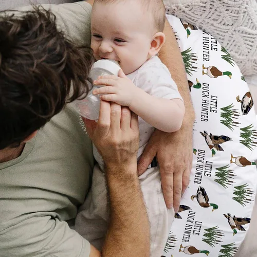 Vista 5 de HawSkgFub Little Duck Hunter - Funda de almohada de lactancia y caza de malarda para bebés niños y niñas, funda de almohada de lactancia con junco