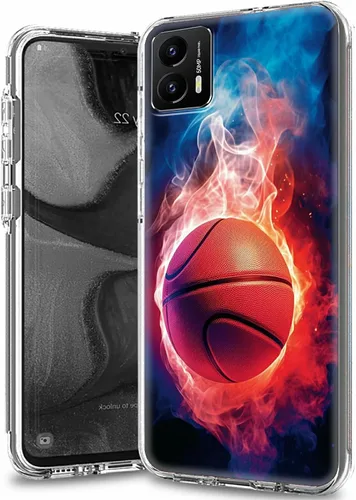 Vista 24 de Funda transparente para Motorola Moto G 5G 2023 con patrón de ciervo de bandera estadounidense para mujeres y hombres, doble capa híbrida de TPU