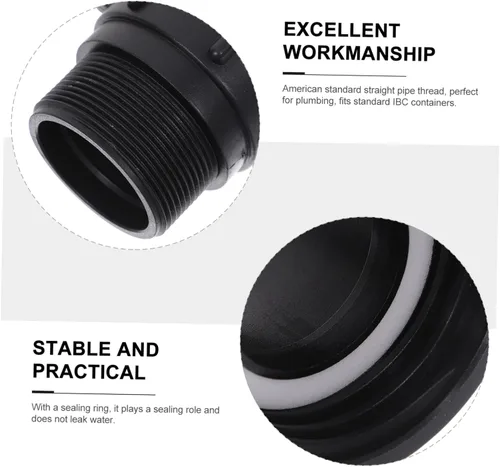 Vista 2 de Adaptador de asas con junta Heavy Duty to Tank Adaptador de tanque de agua para sellar grado alimenticio para uso