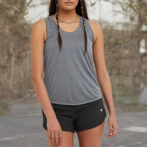 Vista 4 de Champion Camiseta sin mangas para mujer, camiseta deportiva clásica, absorbe la humedad, camiseta deportiva sin mangas para mujer