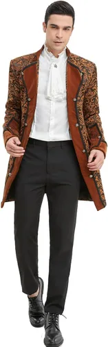 Vista 6 de Chaqueta steampunk gótica victoriana renacentista para hombre