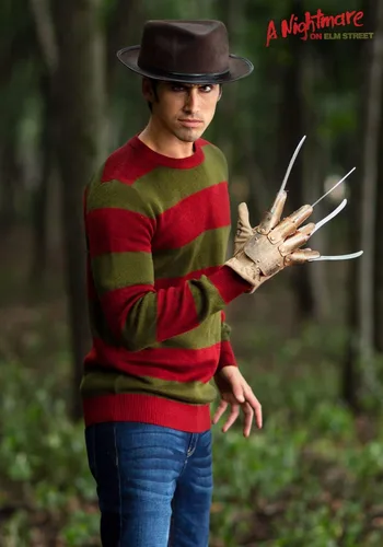 Vista 2 de Fun Costumes Striped Nightmare on Elm Street Freddy Adult Sweater