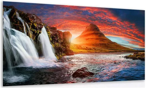 Vista 8 de Instarry Pintura de diamantes 5D para bricolaje, gran tamaño, taladro completo, diamantes de imitación de cascada, punto de cruz, decoración