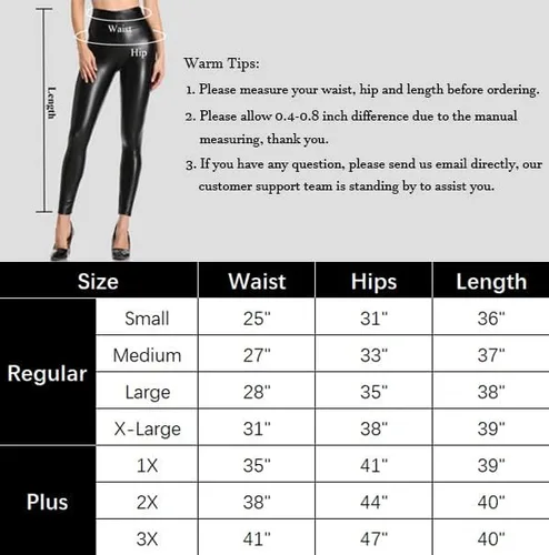 Vista 5 de Cheapestbuy Leggings de piel sintética de cintura alta para mujer, pantalones de piel sintética sexy, elásticos, de poliuretano para el tobillo