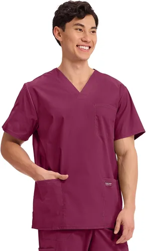 Vista 93 de Cherokee WW Professionals WW695 - Camisa de uniforme sanitario para hombre, con cuello en V