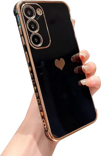 Vista 80 de phylla Funda de teléfono compatible con Samsung Galaxy A12 de 6.5 pulgadas, lindo corazón chapado en oro, elegante funda de lujo para mujer