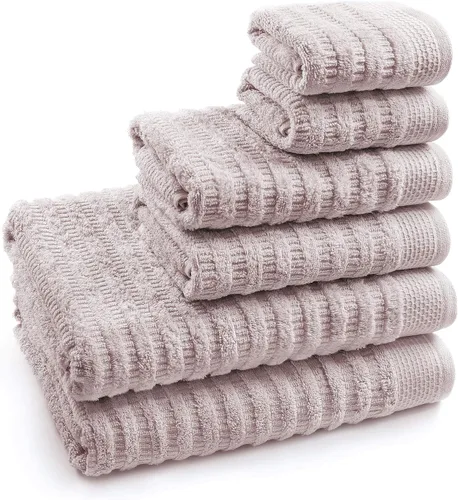 Vista 13 de Softerry Juego de toallas de baño de algodón orgánico puro, 100% algodón suave, extra absorbentes y duraderas, de secado rápido de 500 GSM, calidad