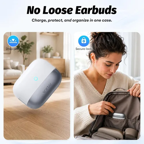 Vista 9 de PAXA Auriculares con clip de oreja abierta 2 en 1 con auriculares Blanco