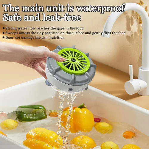 Vista 3 de Lavado de frutas y verduras,Seattleget Lavadoras portátiles eficientes de frutas y verduras,Máquinas de limpieza de frutas y verduras,Máquina