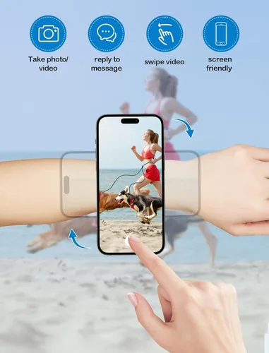 Vista 7 de Soporte de teléfono para correr para iPhone [giratorio de 360° y anticaída mejorado] Soporte magnético para teléfono celular, brazalete compatible
